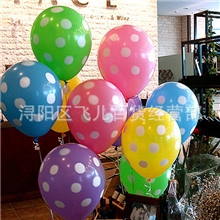 经销批发12寸neo进口气球印花圆点婚庆气球波点气球多色可选