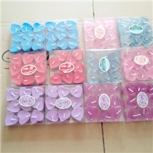 厂家低价批发塑料壳心形蜡烛9个装石蜡果冻蜡摆图心形套餐