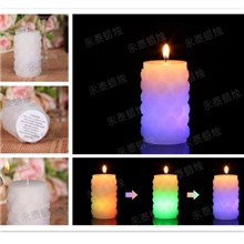 玫瑰花柱LED蜡烛彩焰工艺蜡烛表白求爱创意蜡烛led电子蜡烛长