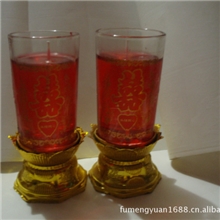 批发喜字4天水晶蜡烛果冻蜡烛玻璃杯蜡烛婚庆蜡烛一件起