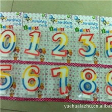 厂家直销彩边数字蜡烛