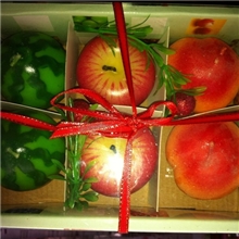 新款礼盒水果蜡烛