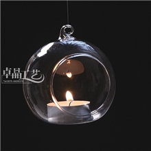 欧式可悬挂玻璃烛台开口玻璃球DIY婚庆装饰道具家居装饰摆件