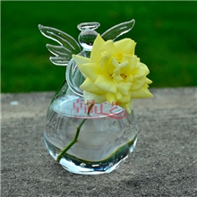 可爱天使玻璃花瓶创意式透明水培花器时尚家居装饰婚庆装饰品