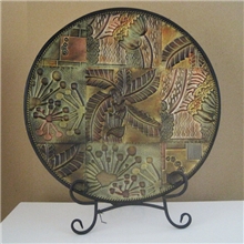 易统仿古家居欧式铁艺桌面圆盘摆件家居装饰品摆盘低价批发