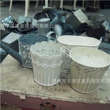 易统仿古家居田园风格插花桶器迷你小号家居饰品工艺品铁艺zakka
