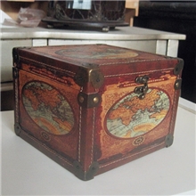 易统仿古家居皮质收纳盒储物箱