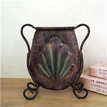 易统仿古家居做旧铁艺花瓶家居摆件装饰品假花插花瓶