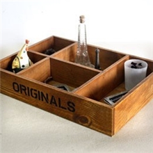 zakka杂货做旧收纳盒大号化妆盒储物五格木盒招代理9020