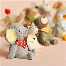 日式zakka杂货仰望天空15款小动物家居树脂摆件SZ2013059