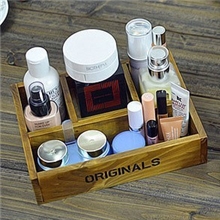 zakka杂货做旧化妆品收纳盒储物小五格木盒originals9019