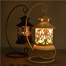 欧式铁艺镂空复古烛台风灯家居摆件婚庆摄影道具生日礼物