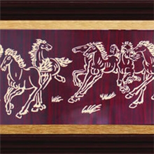 客厅装饰画批发仿铜刻画挂画有框壁画字画店面开张马到成功