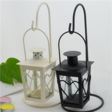 欧式铁艺复古爱心玻璃风灯烛台家居摆件婚庆用品摄影道具生日礼物