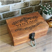 zaka杂货做旧木盒收纳盒带锁厂家直销秘密盒子A18-9022