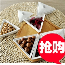 生活饰家特价秒杀！原价58.8元！纯白色陶瓷格盘餐具套装果盘混批