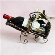 专业生产028复古藤艺风格家居装饰摆件成熟的葡萄红酒架