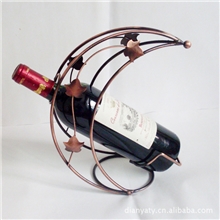 专业生产铁线工艺摆件003红酒酒架月半弯金属葡萄酒架