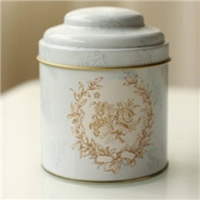 宫廷复古花环浅蓝双盖高密封性茶叶罐铁皮罐咖啡罐糖盒义乌货源