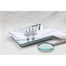 厂家大量出售简约透明时尚现代银镜托盘镀银果盘