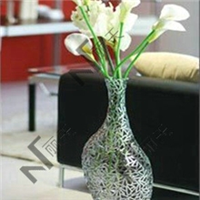 厂家直销风格简约电镀落地花瓶新奇特金属饰品批发金属饰品