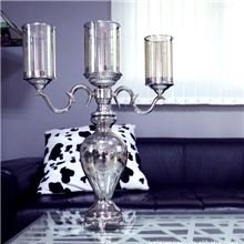 长期供应山字玻璃杯烛台古典创意不锈钢烛台精美家居时尚烛台