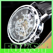 手表批发winner品牌欧美流行手表镂空半自动机械表