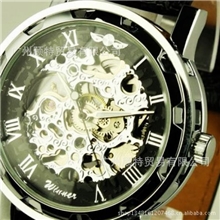 2013WINNER男士奢侈黑色自动机械表运动商务休闲男表腕表