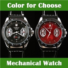 WINNE热销男士奢侈日历全自动机械表运动商务休闲男表腕表