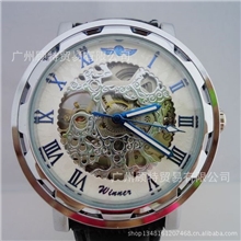 WINNER时尚潮流男士镂空全自动机械表运动休闲男表腕表