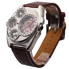 正品欧镭手表/男士表/两地时间石英表指南针温度计装饰一件起批