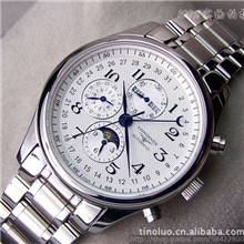 日月星辰全自动机械男表/商务男表/黑面黑皮