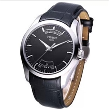 库图T035.407.16.051.00全自动机械男表黑面皮带