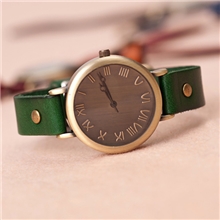 速卖通爆款牛皮复古罗马表盘女士手表/男女可配休闲款手表时装表