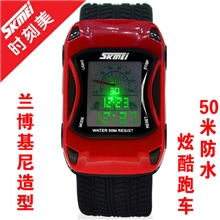 时刻美正品时尚儿童手表新款潮流汽车防水学生精美手表批发0961