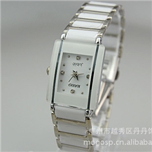 韩版白色淑女必选精致女表时尚女士钢带手表情侣表批发