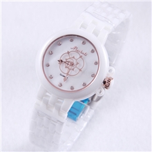 厂家批发正品韩国陶瓷表全陶瓷白色女表潮流时尚水钻表女手表