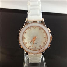 批发爆款陶瓷水钻表时尚女士手表真陶瓷女表时装表潮流手表