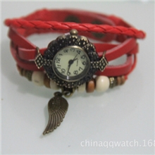 双11活动价真皮复古时装表飞翔的翅膀吊坠厂家批发青古铜手表