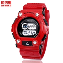时诺刻品牌手表批发运动电子男表年轻人的酷爱韩国热卖