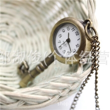 爆款手表创意钥匙项链挂件复古挂表批发厂家直销挂表光边钥匙