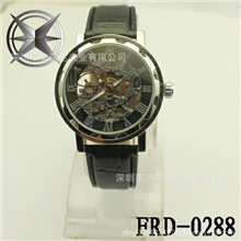 手表批发高仿镂空机械手表新款皮带男士表经典品牌时装男士手表