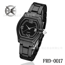 情侣石英陶瓷手表高档运动防水表男士真钻时尚休闲商务礼品表