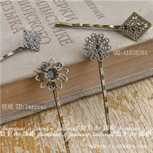 复古饰品批发小号发夹欧美宫廷复古边夹/复古头饰一字夹/6选