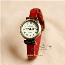 无柳钉单圈经典复古手表/批发牛皮复古手表