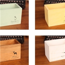 韩国文具批发麦和臆想动物木质收纳盒家居木盒MH12-196