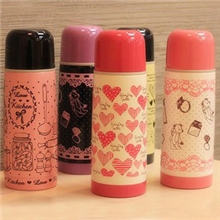 韩版时尚卡通保温杯350ml不锈钢内胆保温杯爱心创意礼品保暖杯