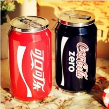 2013个性创意不锈钢星巴克可乐罐造型双层真空隔热保暖保温杯