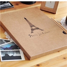 A4相册烫金盒装铁塔diy相册厂家影楼相册批发可印LOGO