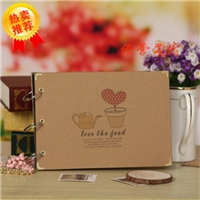 10寸韩国diy相册情侣手工宝宝制作影集礼品定制经营爱情15牛15黑